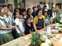 "Healthy Eats and Treats" with Holy Spirit National High School students.